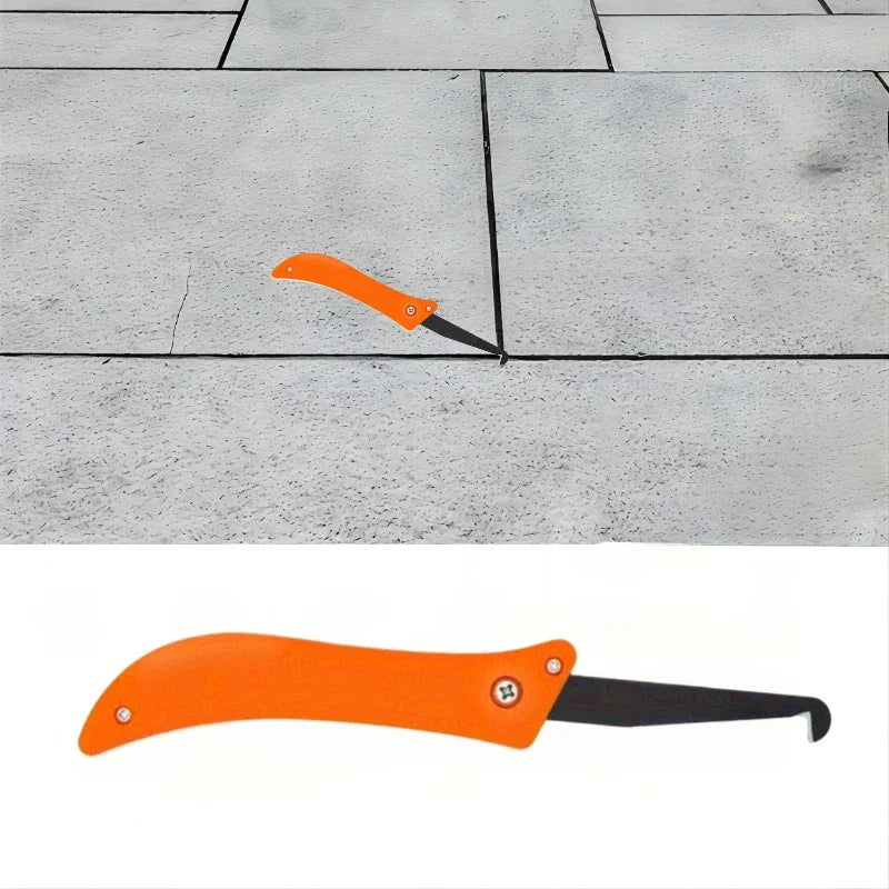 2pcs Heavy Duty Weed Puller – Durable Metal Garden Weeder Tool, Foldable & Lightweight for Lawns & Pathways, No Batteries, Orang