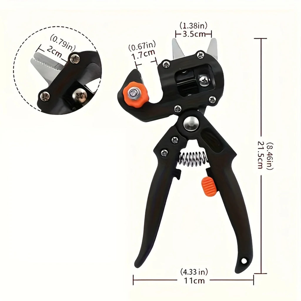 Professional Grafting and Pruning Tools, Fruit Tree Grafting Shears, 2-in-1 Branch Cutting and Grafting Shears.