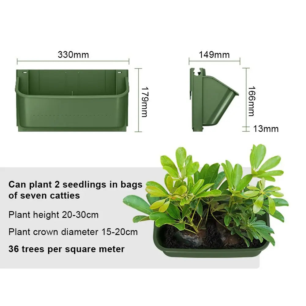 1PC Hanging Garden Plant Wall Flower Pot Container Wall Hanging Vertical Green wall-mounted Plastic Planting Box Home Decor