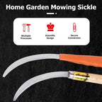 Home Garden Weeding Sickle Sharp Stainless Steel Mowing Tool with Non-Slip Handle for Gardening Weeding & Harvesting