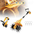 WirelessTiller Electric Cultivator Garden Rotavator Soil Plough Weeder Machine for  Patch Garden Tool Compatible With Dewalt