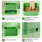 Soilless Planting Seedling Tray,Seed Sprouter Germination Tray for Growing, Bean Sprouts, Cat Grass, Wheat Grass, Mung Beans