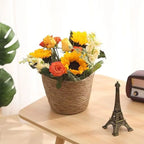 1Pcs Mini/S/M/L Grass Woven Flowerpot For Garden Terraces Small Plant Flower Basket Seedling Containers Planter Basket