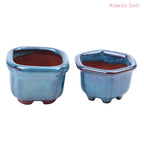 Dollhouse Mini Plant Pots Flower Pot With Holes Bonsai Flowerpot Purple Sand Craft Chinese Style Plant Pot Planter Garden Decor