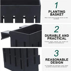 3pcs Plastic Aquarium Plant Holder Fish Tank Aquatic Hanging Aquatic Planter Aquarium Stand Pots Holders Flowerpot Basket Plants