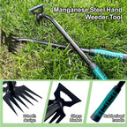 Gardening weeding rake, manual tillage and soil loosening tool, vegetable planting farm, gardening manual tool