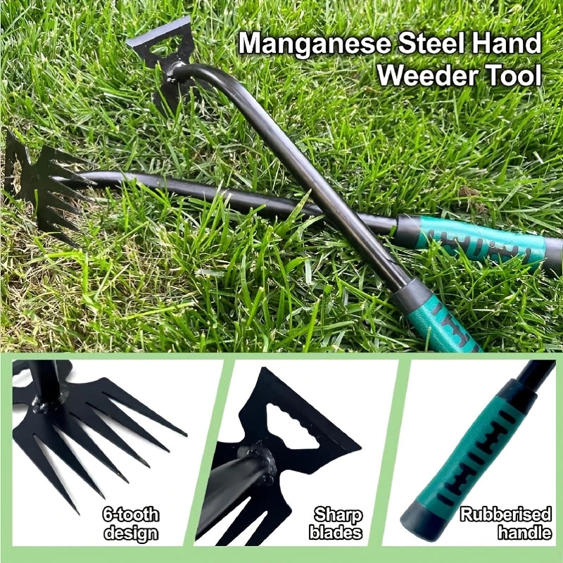 Gardening weeding rake, manual tillage and soil loosening tool, vegetable planting farm, gardening manual tool