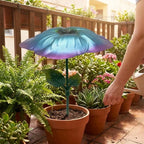 Flower Shape Plant Shade Umbrella UV Protection Iron Art Plant Sunblock Cover Weather-resistant Rust-proof Garden Shade Cover