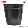 50/100Pcs Plastic Seedlings Starter Pot Black Flexible Plastic Seedling Pots for Starting Seedlings Succulents Seedling Bag
