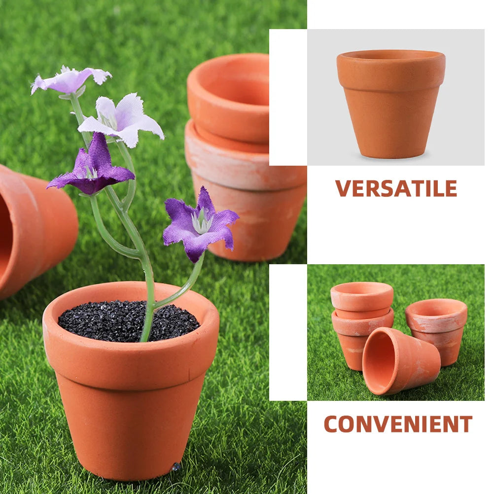 12Pcs Terracotta Plant Pots Ceramic Flower Pots for Small Plants Indoor Outdoor Mini Clay Natural Rustic Decor