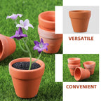 12Pcs Terracotta Plant Pots Ceramic Flower Pots for Small Plants Indoor Outdoor Mini Clay Natural Rustic Decor