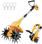 WirelessTiller Electric Cultivator Garden Rotavator Soil Plough Weeder Machine for  Patch Garden Tool Compatible With Dewalt
