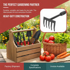 1 Piece Five-Tooth Gardening Spade Rake Hoe Integrated Design Comfort Handle for Outdoor Garden Weeding Digging Planting