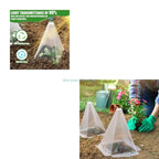 E74E 20pcs Clear Plastic Plant Protectors for Seedling Defense Sun Frosts Snail Bird