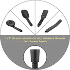 Garden Water Hose Black Pipe 1.5/2M Flexible Pull Extension Pipes Shower Accessories New SUS304 Bathroom Extendable Hoses Home