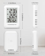 ORIA Outdoor Thermometer Wireless Indoor Hygrometer Digital Room Thermometer with 2 Sensors for Office Home