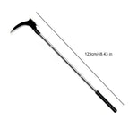 Sickle Weeding Tool Long Handle Manual Weeder with Double Blade Head Garden Hand Tool for Weeding Farm Harvesting Clearing Vines