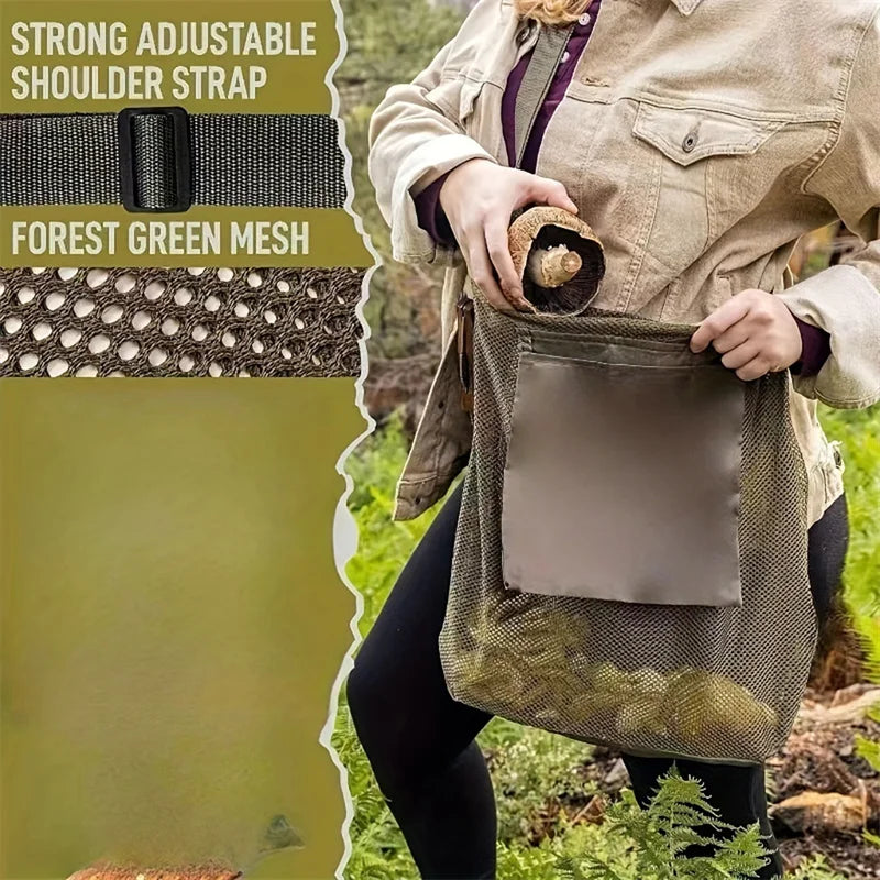 Mushroom Collection Bag Harvest Mushroom Basket Hunting Net Bag Large Capacity Mesh Garden Fruit Picking Bag