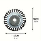 Steel Wire Weeding Garden Weed Wheel Tools Rust Removal Twisted Wire Steel Wire Grass Trimmer Head Weed Mower Accessories