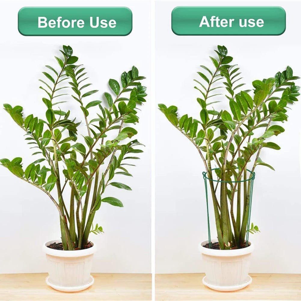 Green Metal Plant Support Stakes, 2-Piece Set