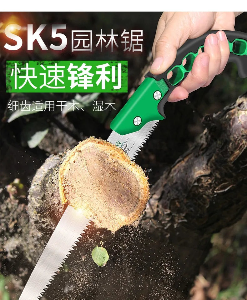 LAOA SK5 Garden Saw Hand Saw Household Saw Small Handle Manual Saw 11 Fine Tooth Saw 250mm for Woodworking Pruning