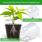 5pcs Home Garden Round Planter Pot Orchid Nursery Container Planter Container Transparent Orchid Container Round Starting Pot