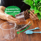 72pcs/set Clear Nursery Potsplant with Trays and Labels, Transparent Plastic Planter, Seed Starting Pot Flower Plant Contai
