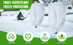 Winter Plant Cold-proof Cover Plant Protection and Warmth Covers Drawstring Zipper Fixed Non-woven Fabric Casing Outdoors Garden