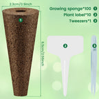 100Pcs Seed Grow Sponges Replacement Root Growth Sponges Seedling Starter Plugs Starting Seed Pod Hydroponic Garden Planting