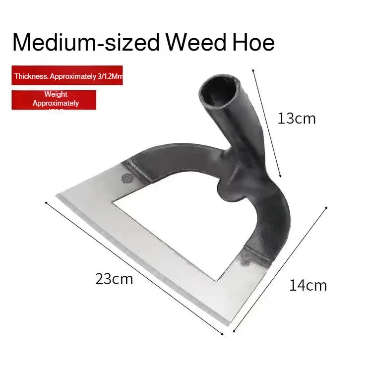 14-26CM Weeding Hoe Handheld Hollow Hoe Thickened Manganese Steel Agricultural Weeding Hoe for Planting Vegetable Garde