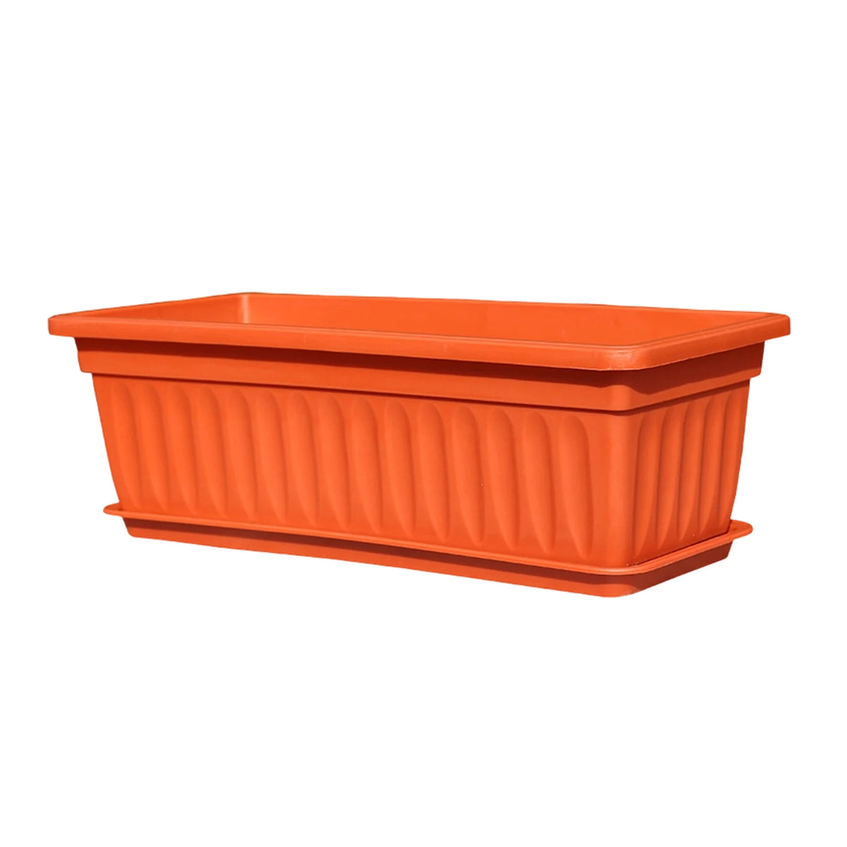 Rectangular Plastic Flower Pot Garden Planter Vegetable Planting Container for Home Patio Balcony Decoration