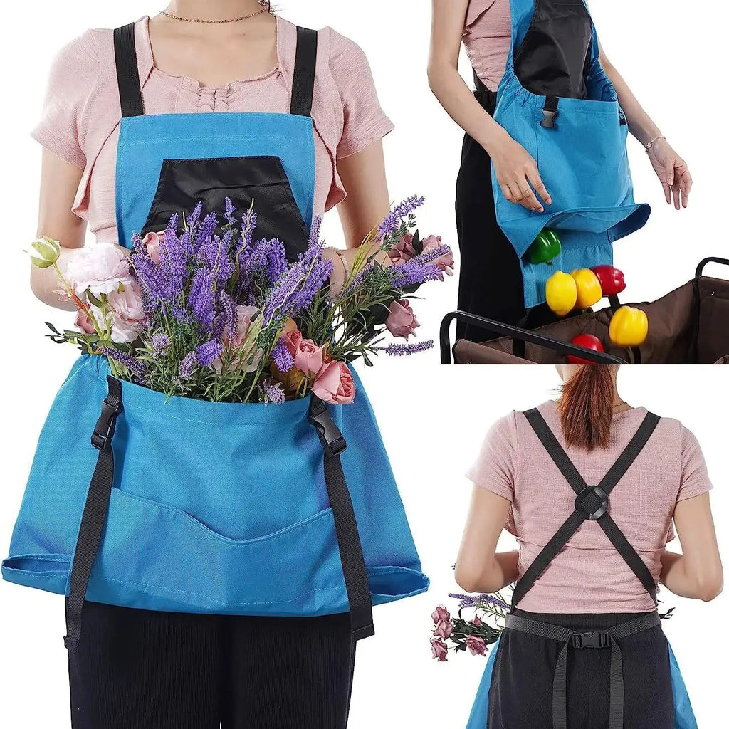 Gardening Tool Quick Release Harvesting Apron Waterproof Oxford Cloth Large-capacity Harvesting Bag For Vegetable Garden