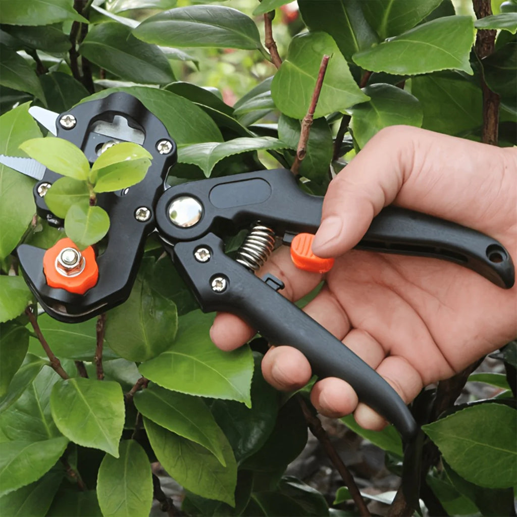 Professional Grafting and Pruning Tools, Fruit Tree Grafting Shears, 2-in-1 Branch Cutting and Grafting Shears.