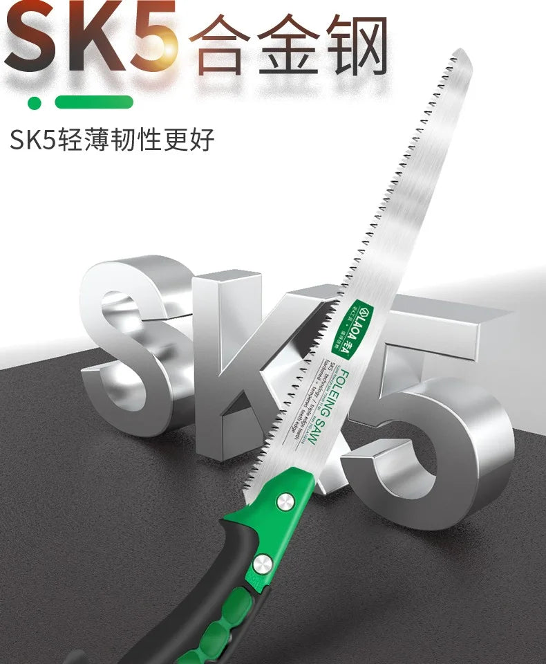 LAOA SK5 Garden Saw Hand Saw Household Saw Small Handle Manual Saw 11 Fine Tooth Saw 250mm for Woodworking Pruning