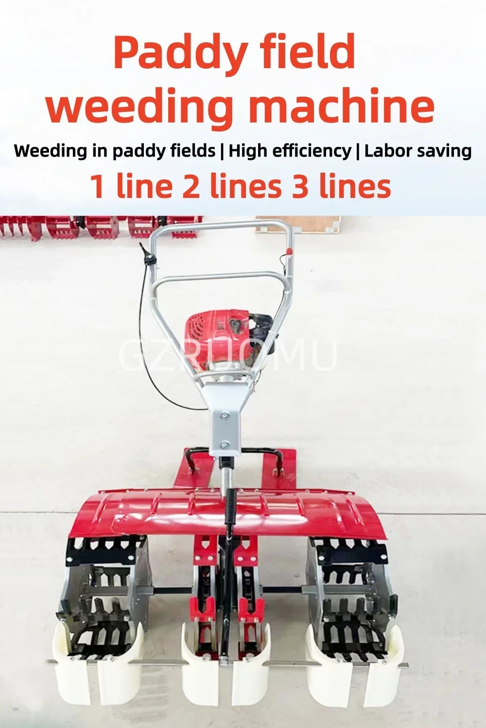 Lightweight Hand Push Row Crop Weeder Walking Inter-row Cultivator Labor Saving Soil Loosening Weeding Machine