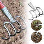 4 Claws Garden Hand Rake Durable Garden Cultivator Fork Head Soil Digging Rake Head Weeding Harvesting Landscaping Tool