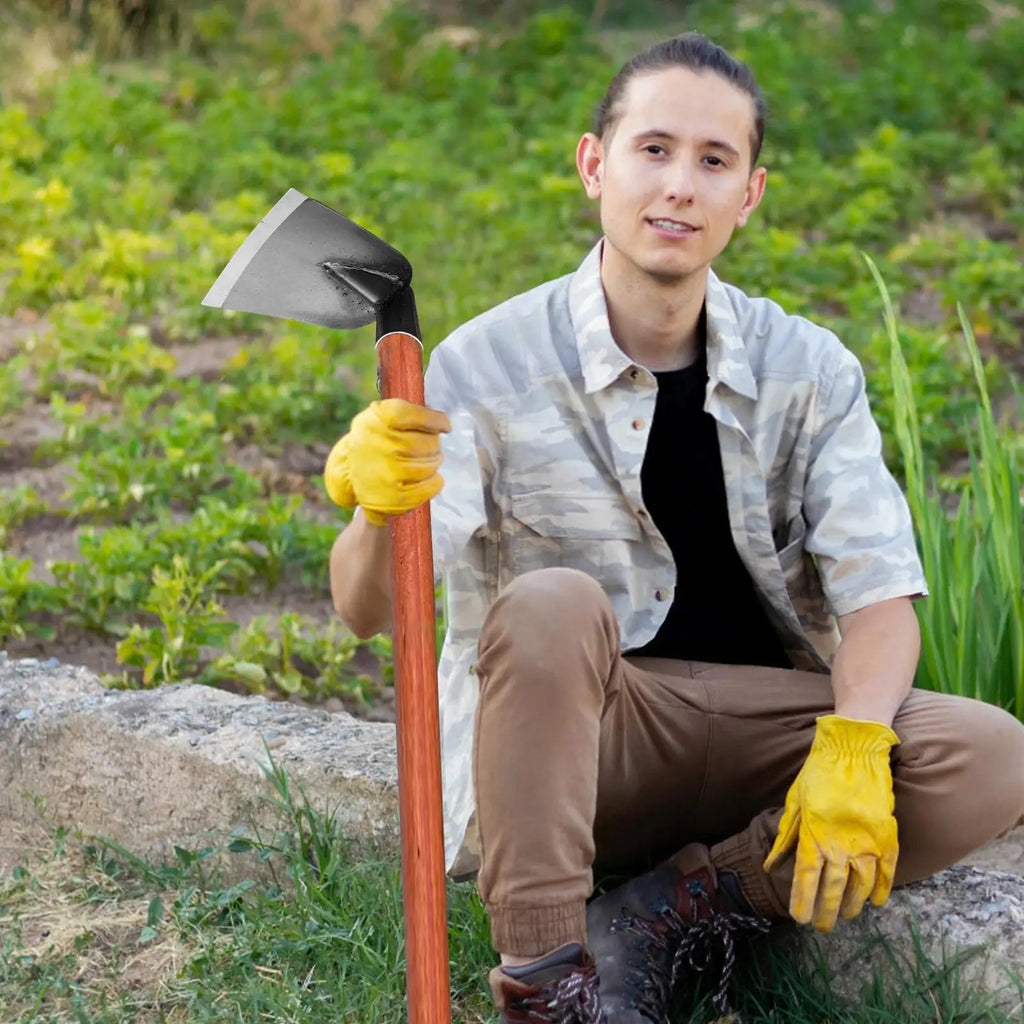 Weeding Hoe Digging Soil Durable Hoe Agricultural Hoe reusable Household Outdoor Farming Tools for Planting digging soil weeding