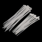 100Pcs 3x80mm 100mm 120mm 150mm 200mm 4x300mm Nylon Plastic Cable Ties Self-Locking Long Wide Extra Large Zip Ties White