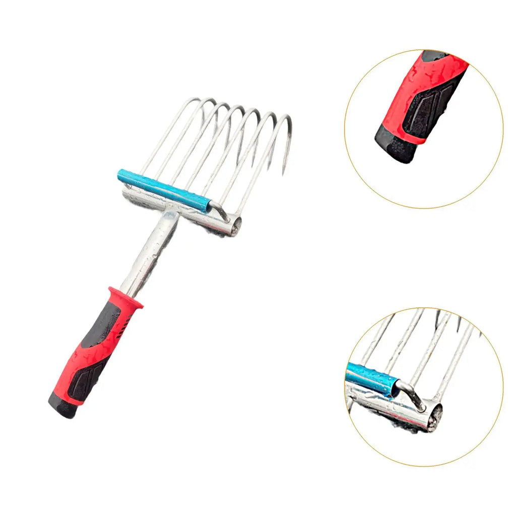 Hand Rake Weeding Versatile Handheld Gardening Tool for Lawn Beach Backyard