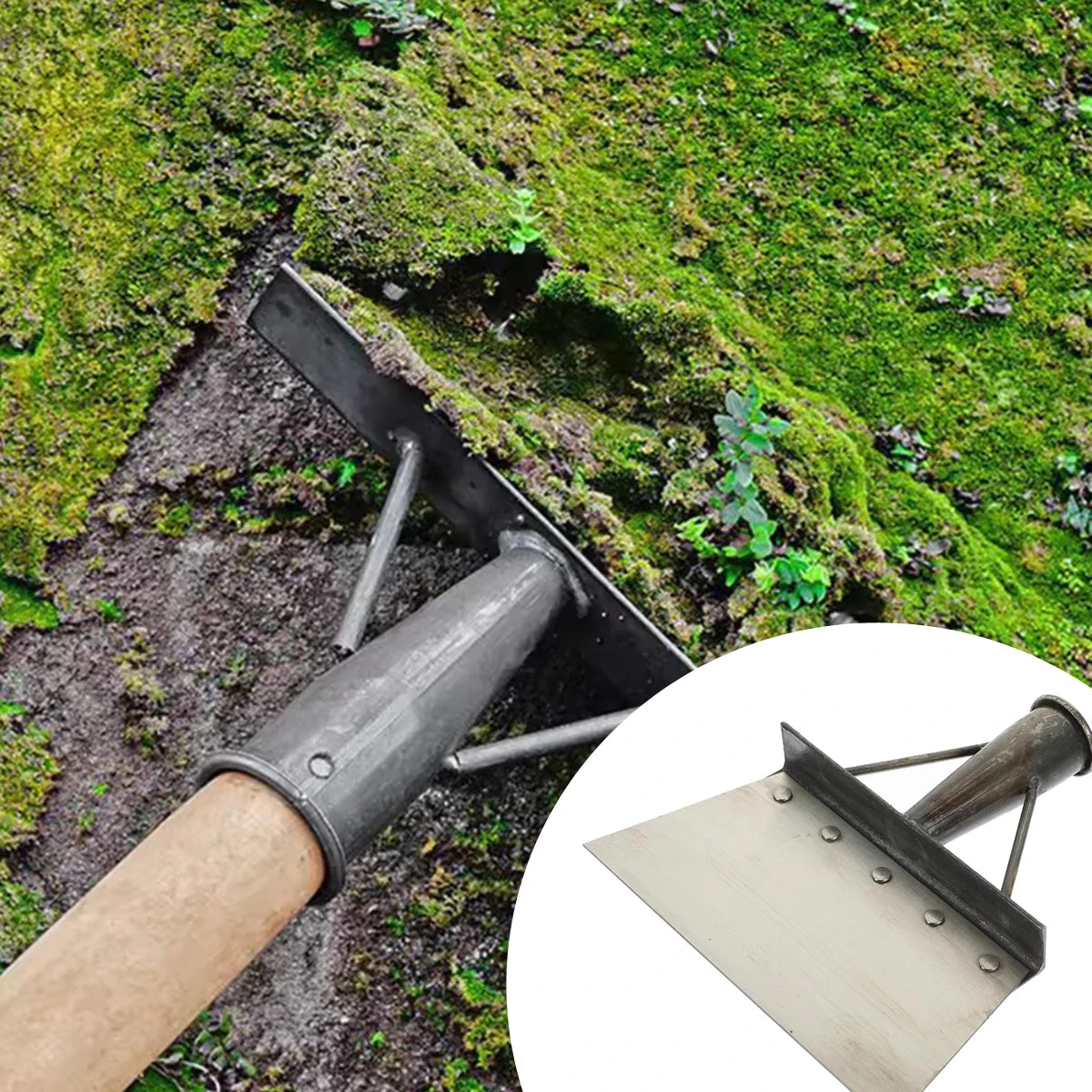 Manual Weeding Tools Metal Shovel Stainless Steel Weed Remover Paving Garden Gadgets Snow Removal Tool Gardening Scoop Supplies