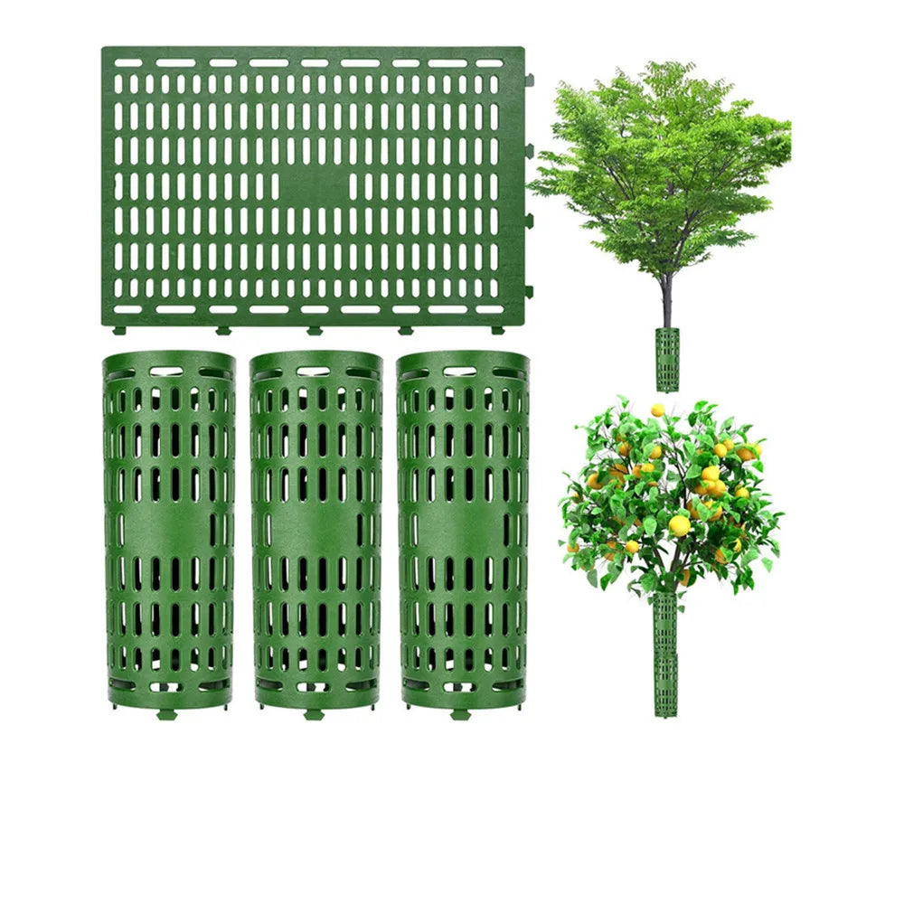 Tree Trunk Protector Plastic Tree Guard Flexible Adjustable Breathable Bark Guard for Sapling from Rodents Rabbits Mowers Garden