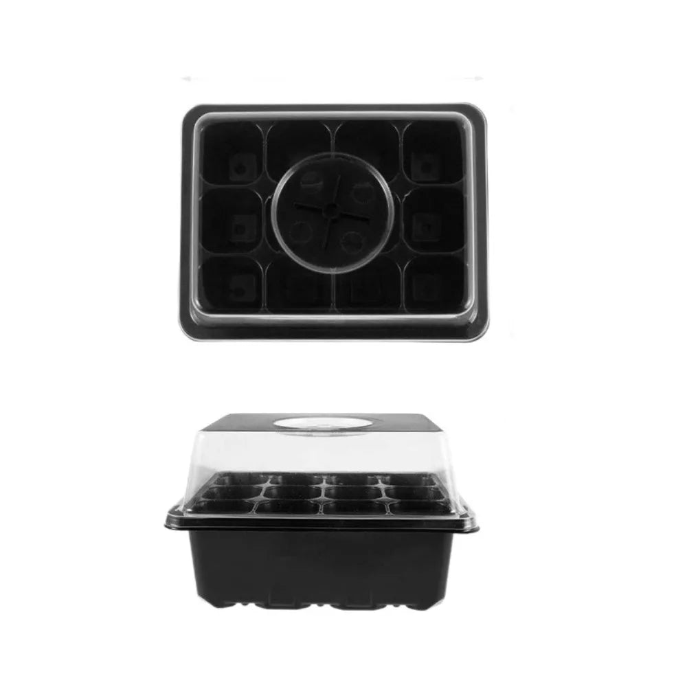 6/12Grids Seed Starter Tray with Ventilation Hole Seeds Growing Cultivation Planting Box Mini Greenhouse Plant Starter Kit