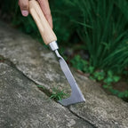 Stainless steel gap weeding tool, L-shaped multi-purpose garden hand tool, used for clearing weeds in yards, terraces, and lanes