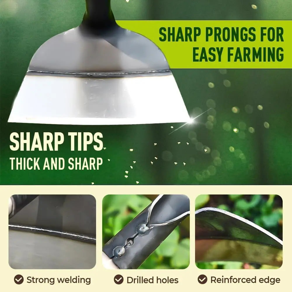 Garden Hoe Steel Hand Weeding Tool Heavy Durable Soil Digging Hoe Loosening Tool Agriculture Farming Farmer Tools Accessories