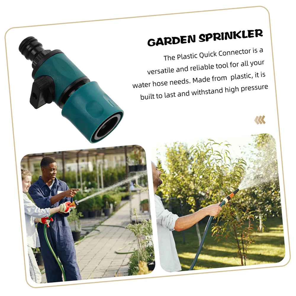 Garden Hose Quick Connect Coupler - Shut Off Valve Adapter for Watering Irrigation System Tap Faucet Fitting In-Line Connector