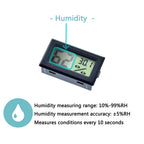 Mini Digital Hygrometer Gauge Thermometer, Temperature Humidity Meter for Humidors Greenhouse Jars Grow Tent Box Garden