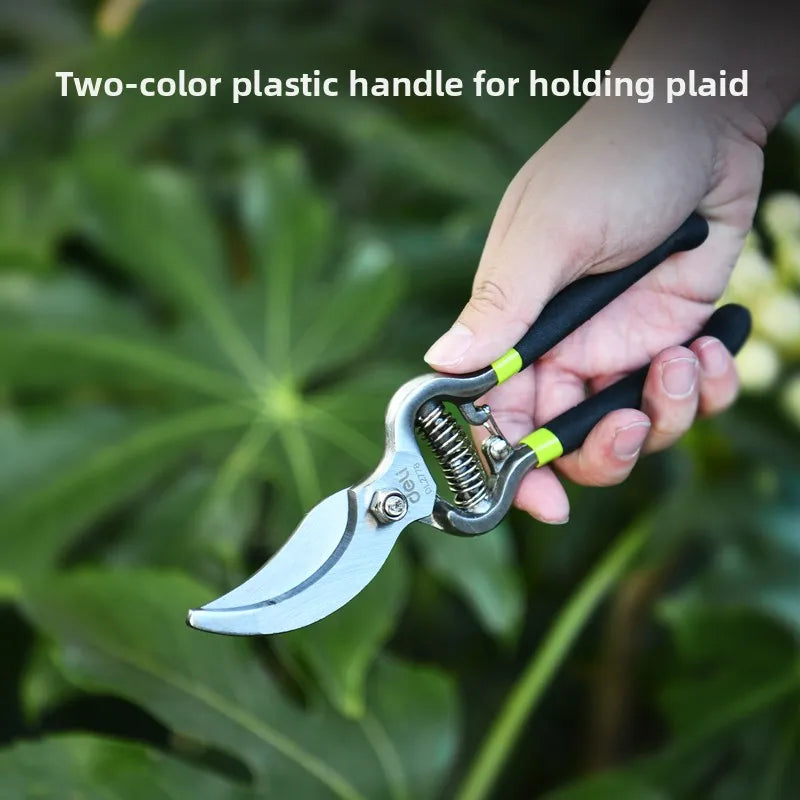 8'' Pruning Shear Anti-Slip Grip Handle Design Pruning Tools Multifunction Portable Garden Hand Tool Scissor for Tree Branches