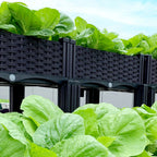 Elevated Raised Garden Bed with Legs Plastic Planter Box with Drainage Holes for Flowers Herbs Gardening Balcony Vegetable Pot