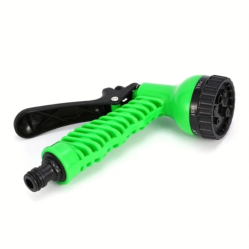 Garden Irrigation Water Pipe Sprinkler Head With 7-Function Nozzle Hose, Car Cleaning Spring Pipe, Plastic Hose Cleaning Tool