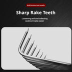 Garden Stainless Steel Hand Rake Manual Integrated Small Leaf Rakes Gardening Tool Multi-Claw Soil Rake For Planting Vegetable